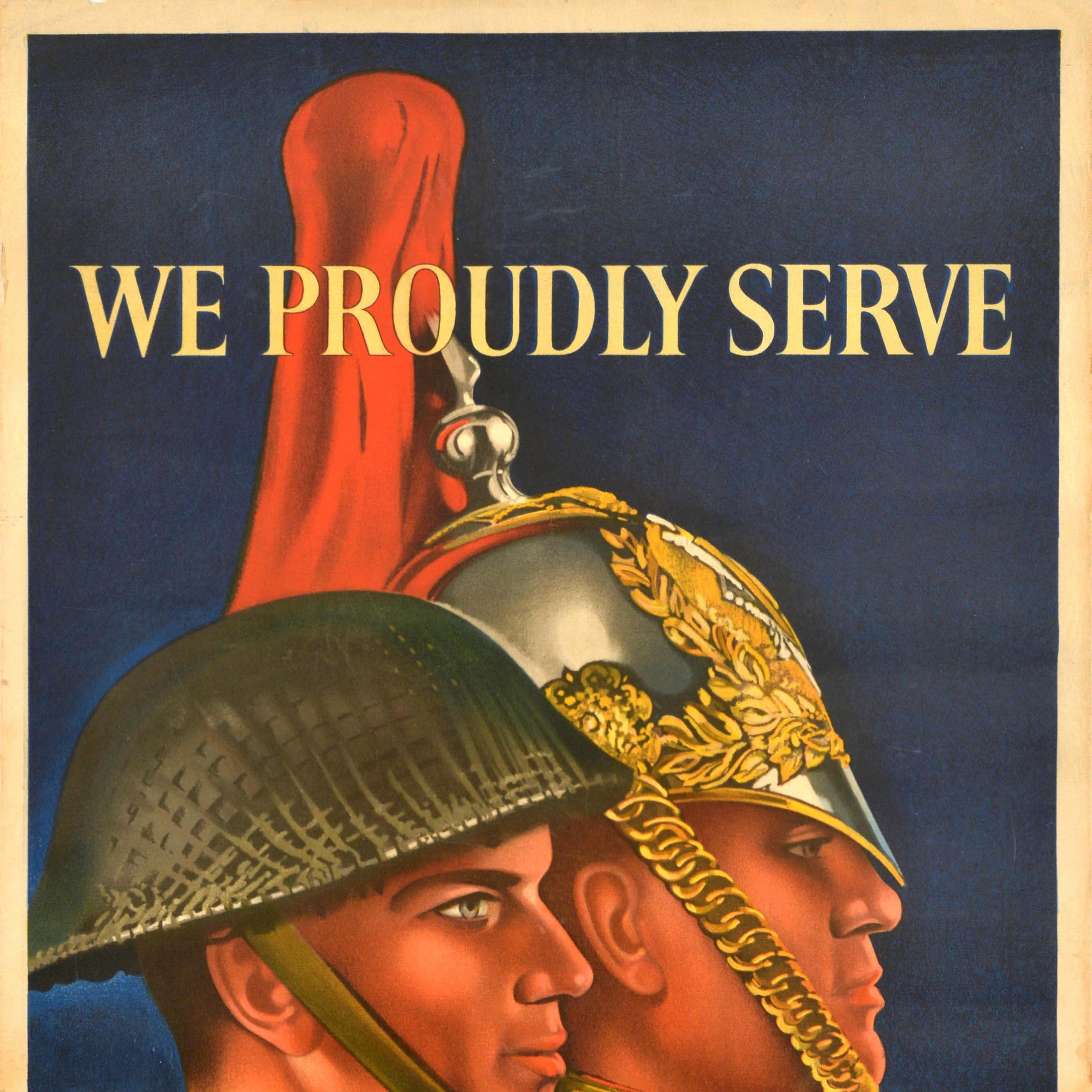 Britannico Poster originale d'epoca per il reclutamento militare britannico Servire con orgoglio l'esercito regolare in vendita