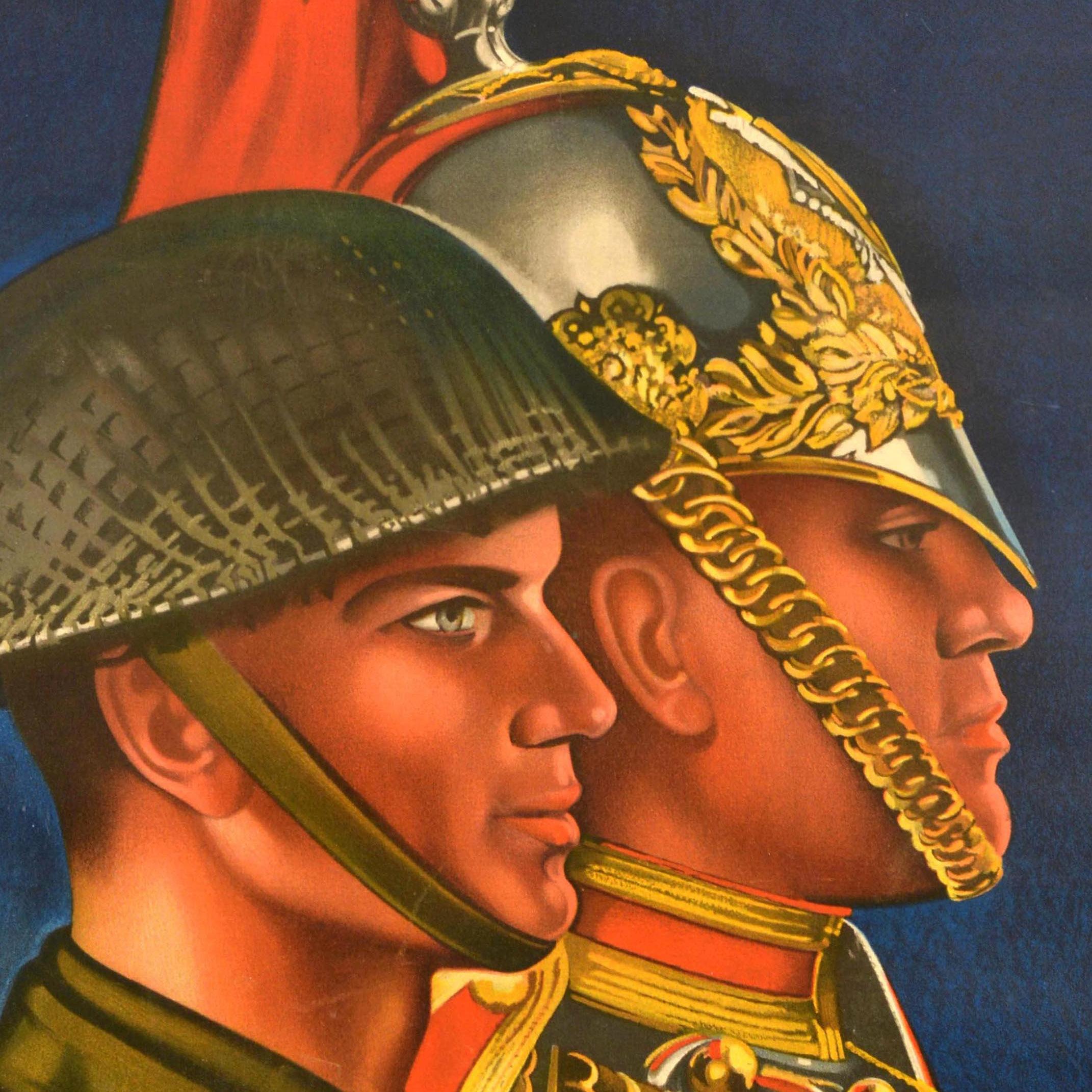 Metà XX secolo Poster originale d'epoca per il reclutamento militare britannico Servire con orgoglio l'esercito regolare in vendita