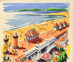 Original Vintage British Railways Poster For Thornton Cleveleys Lancashire Coast