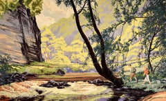 Original Vintage British Railways Travel Poster Derbyshire Hiking Peak District