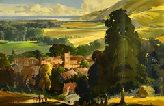 Original Vintage British Railways Travel Poster Somerset Claude Buckle Train Art