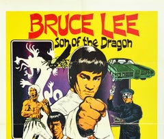 Original Vintage Bruce Lee Film Poster Son Of The Dragon Kato The Green Hornet