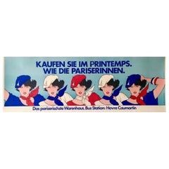 Original Vintage Bus Format Poster 
Printemps Pariserinnen
