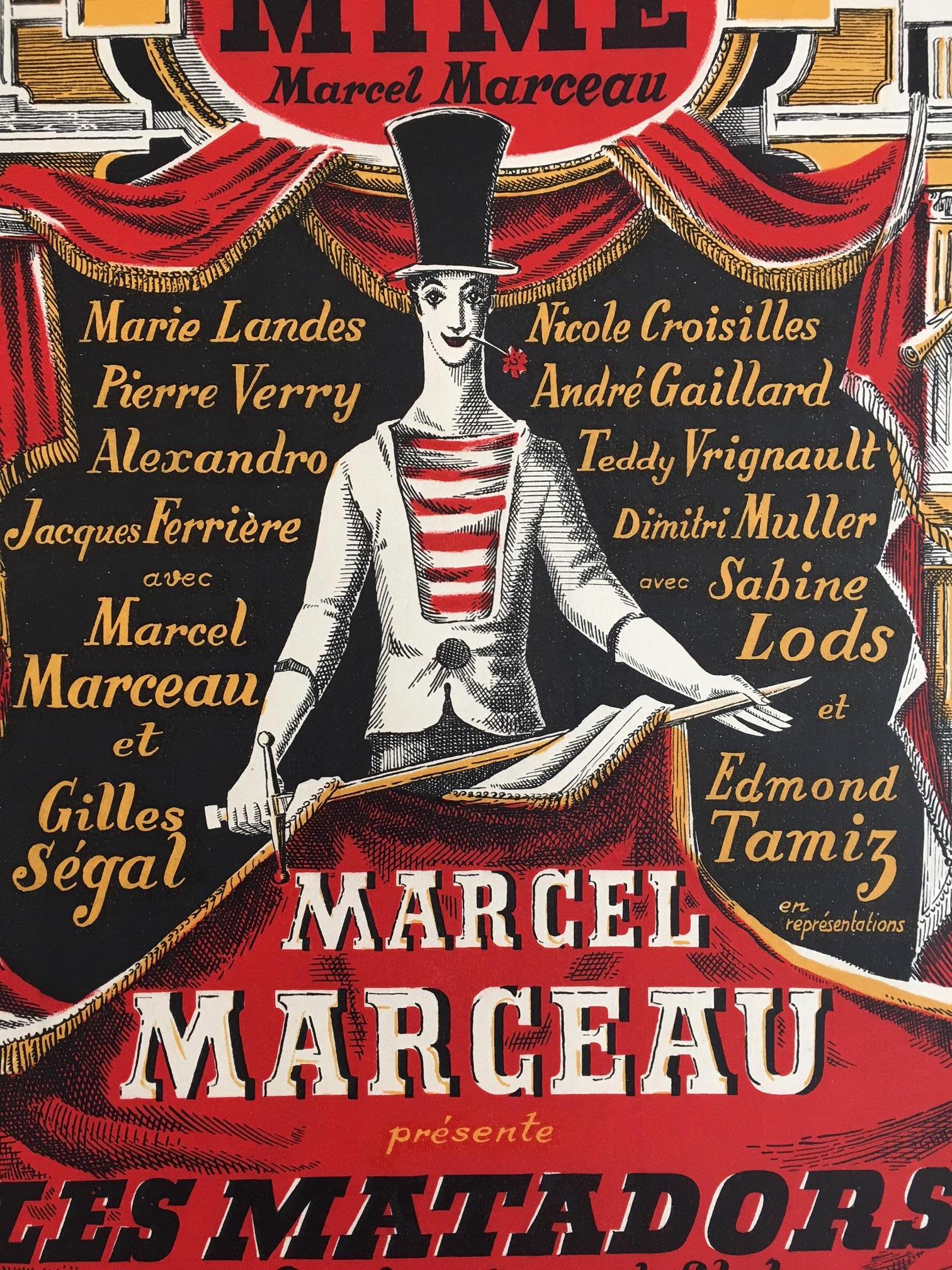 Marcel Marceau legendary mime POSTER 