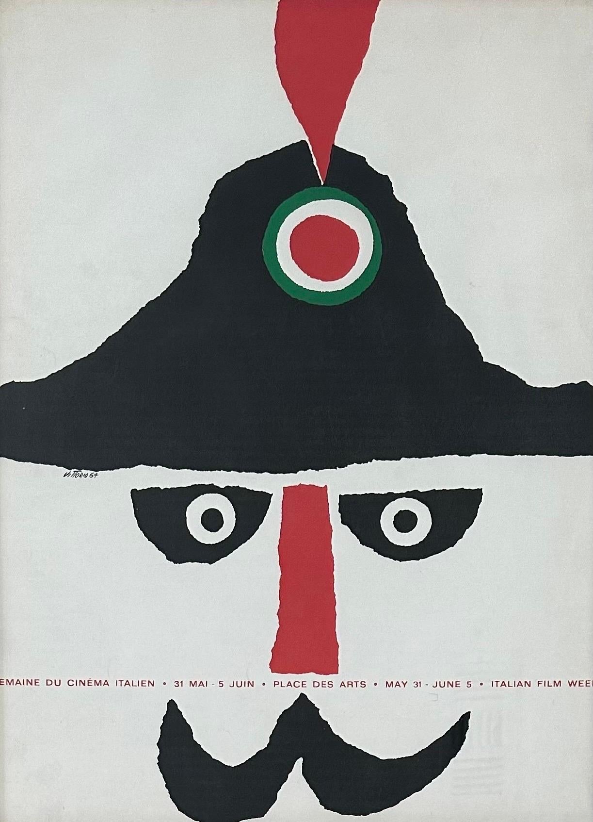 Mid-Century Modern Affiche d'origine du Festival canadien du film vintage par Vittorio Fiorucci en vente