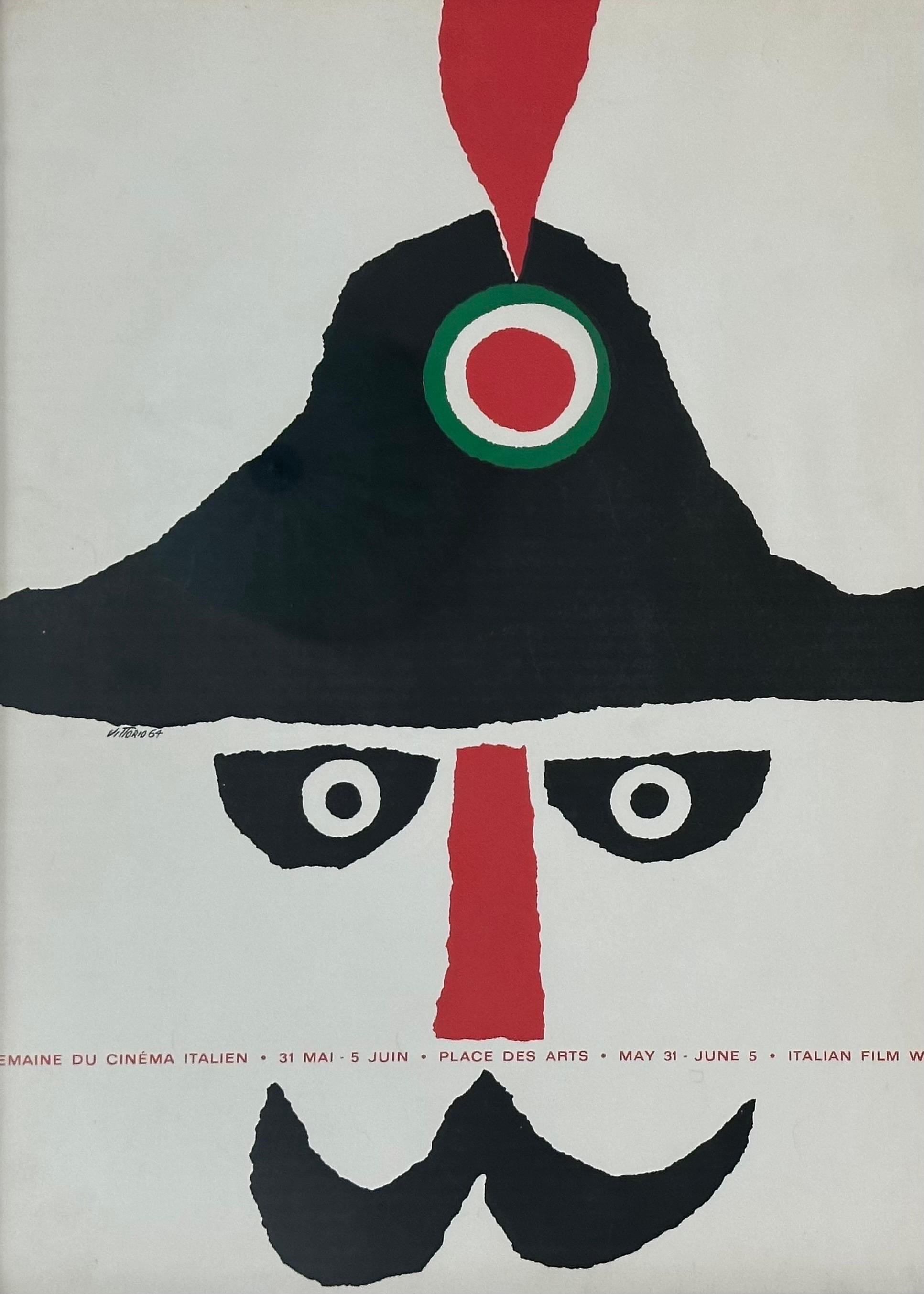 Mid-Century Modern Original Vintage Canadian Film Festival Movie Poster by Vittorio Fiorucci For Sale