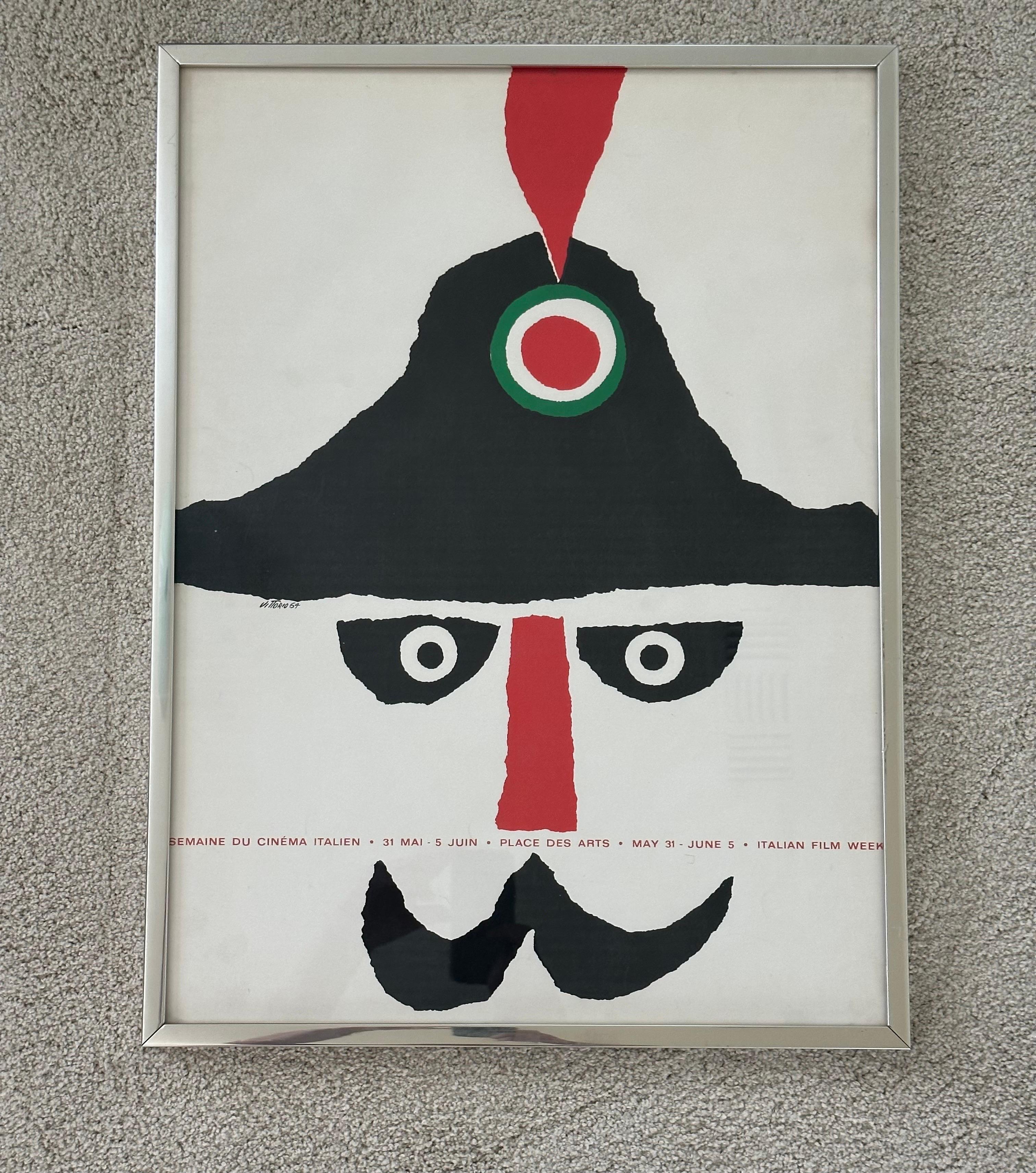 Original Vintage Canadian Film Festival Movie Poster by Vittorio Fiorucci In Good Condition For Sale In San Diego, CA