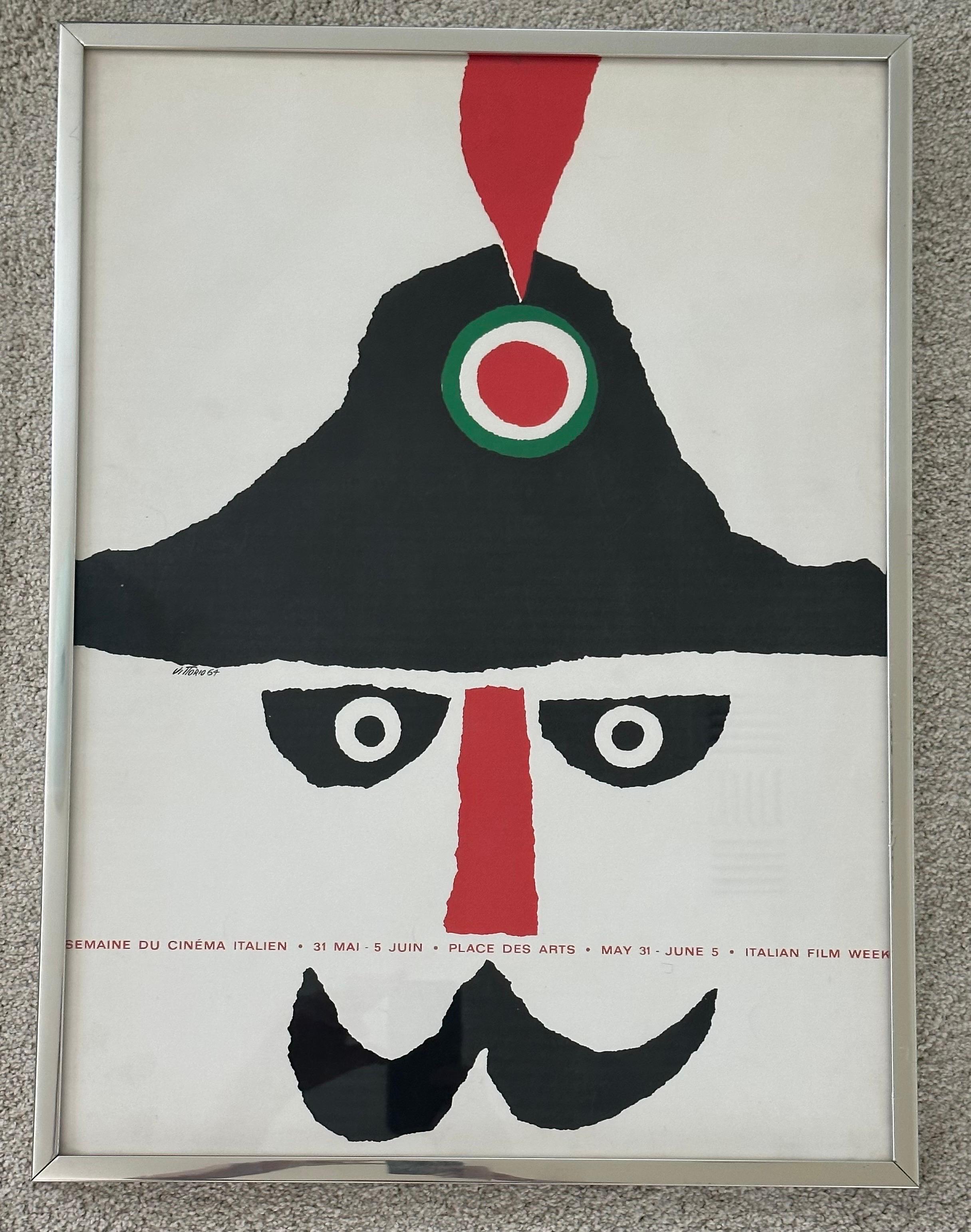 Paper Original Vintage Canadian Film Festival Movie Poster by Vittorio Fiorucci For Sale