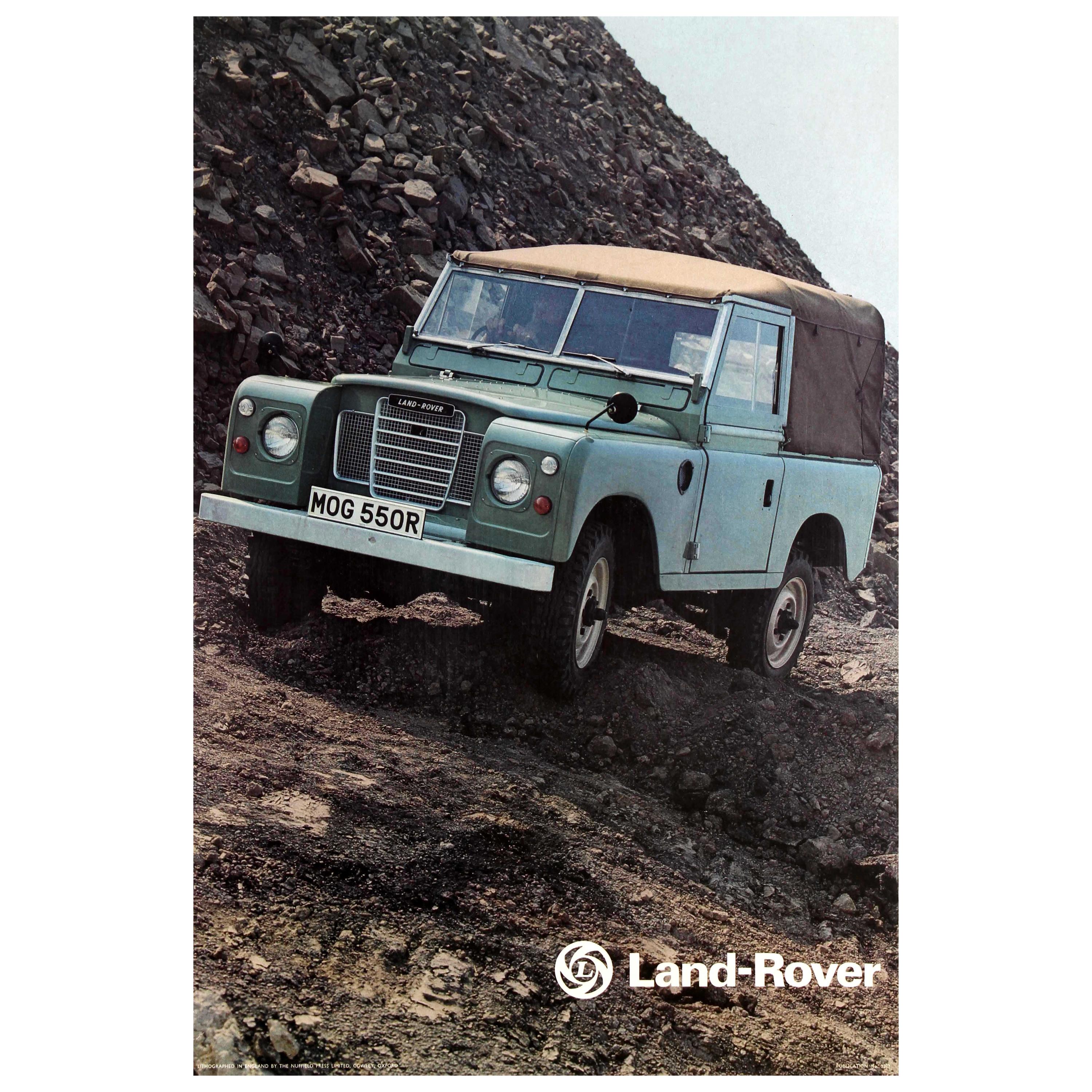 Original Vintage Car Advertising Poster British Leyland Land Rover Series III