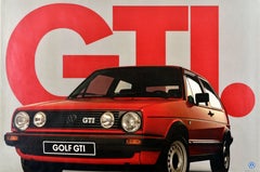 Original Vintage Car Advertising Poster Volkswagen Golf GTI Germany Automobile