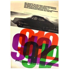 Original Vintage Car Poster Porsche 912 Character Elegance Your Lifestyle Today