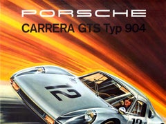Original-Vintage-Auto-Poster Porsche Carrera GTS Typ 904 Autorennen, Motorsport