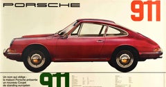 Original Vintage Car Poster Un Nom Qui Oblige Porsche 911 Auto Dealer Showroom