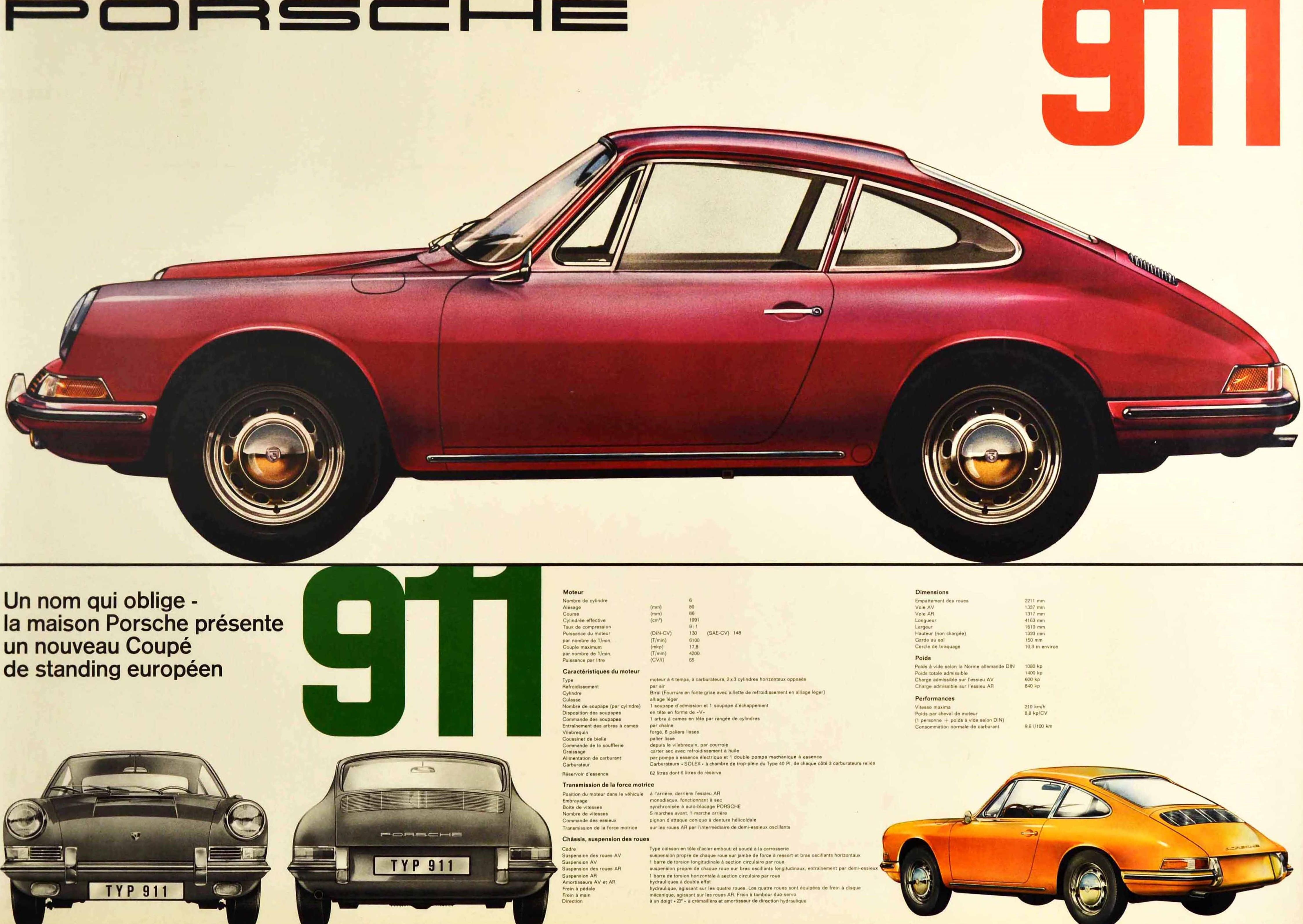 porsche 911 poster vintage