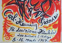 Original vintage Carl-Henning Pedersen at Louisiana poster 1969