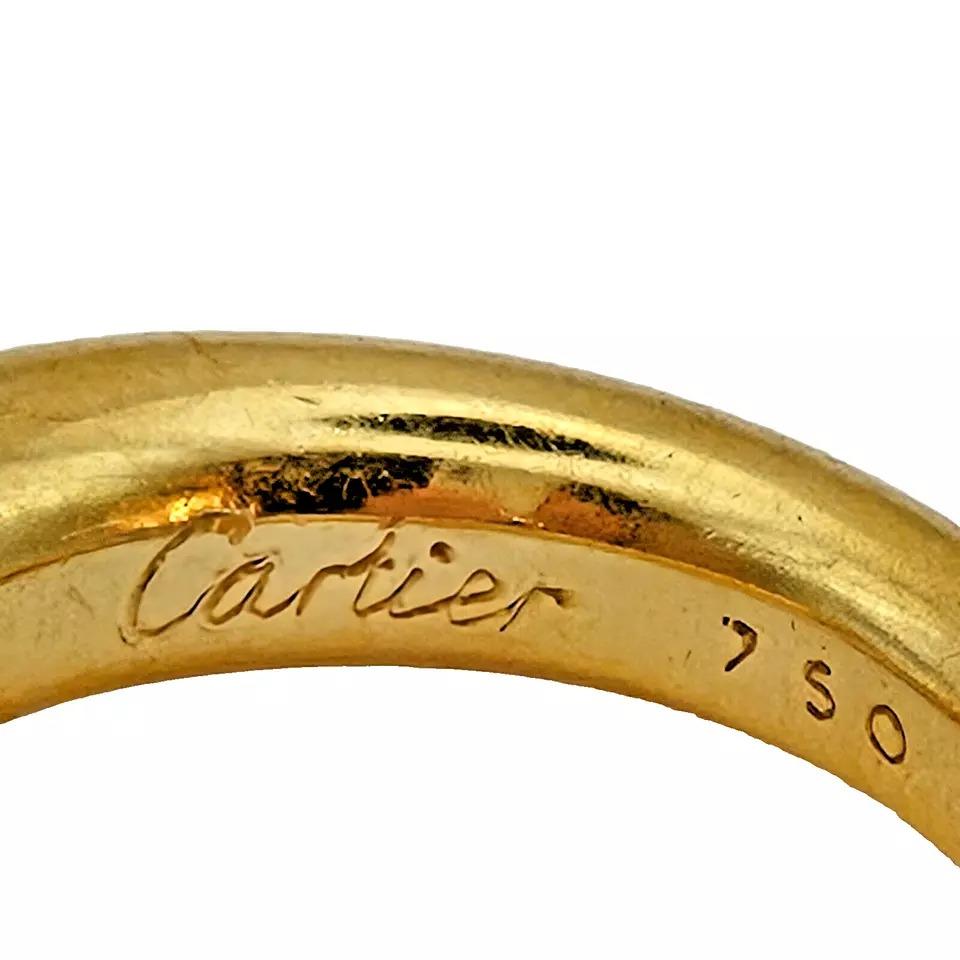 Original Anillo Vintage Cartier Paris Perla de oro amarillo de 18 quilates y perla natural 1