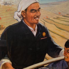 Original Vintage Chinese Propaganda Poster, Determined to Take Roots...1975