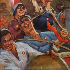 Cartel Vintage Original Chino Propanda, Saluda calurosamente...años 70