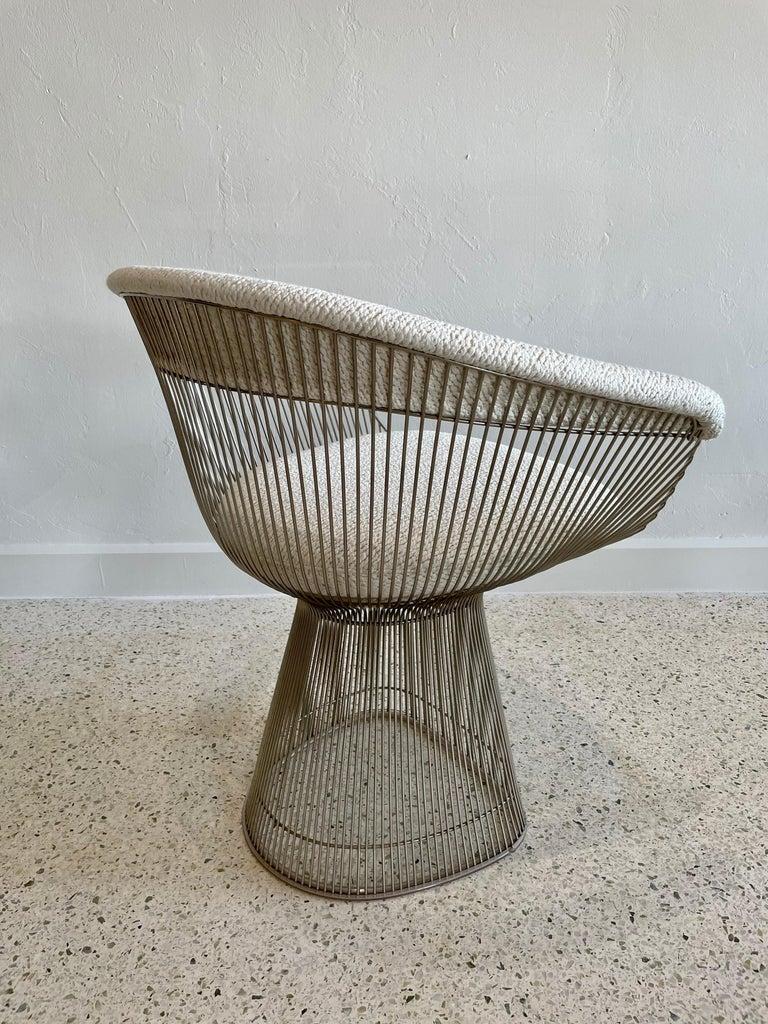 Late 20th Century Original Vintage Chrome Warren Platner for KNOLL Armchairs, Pair For Sale