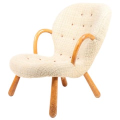 Original Vintage Clam Chair by Phillip Achtander Danish Modern, 1940s