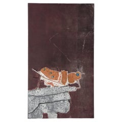 Litografia originale a colori d'epoca, Insetto su roccia di Ru Van Rossem