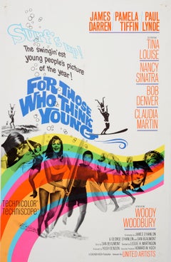 Original Vintage Comedy Movie Poster For Those Who Think Young Surfing