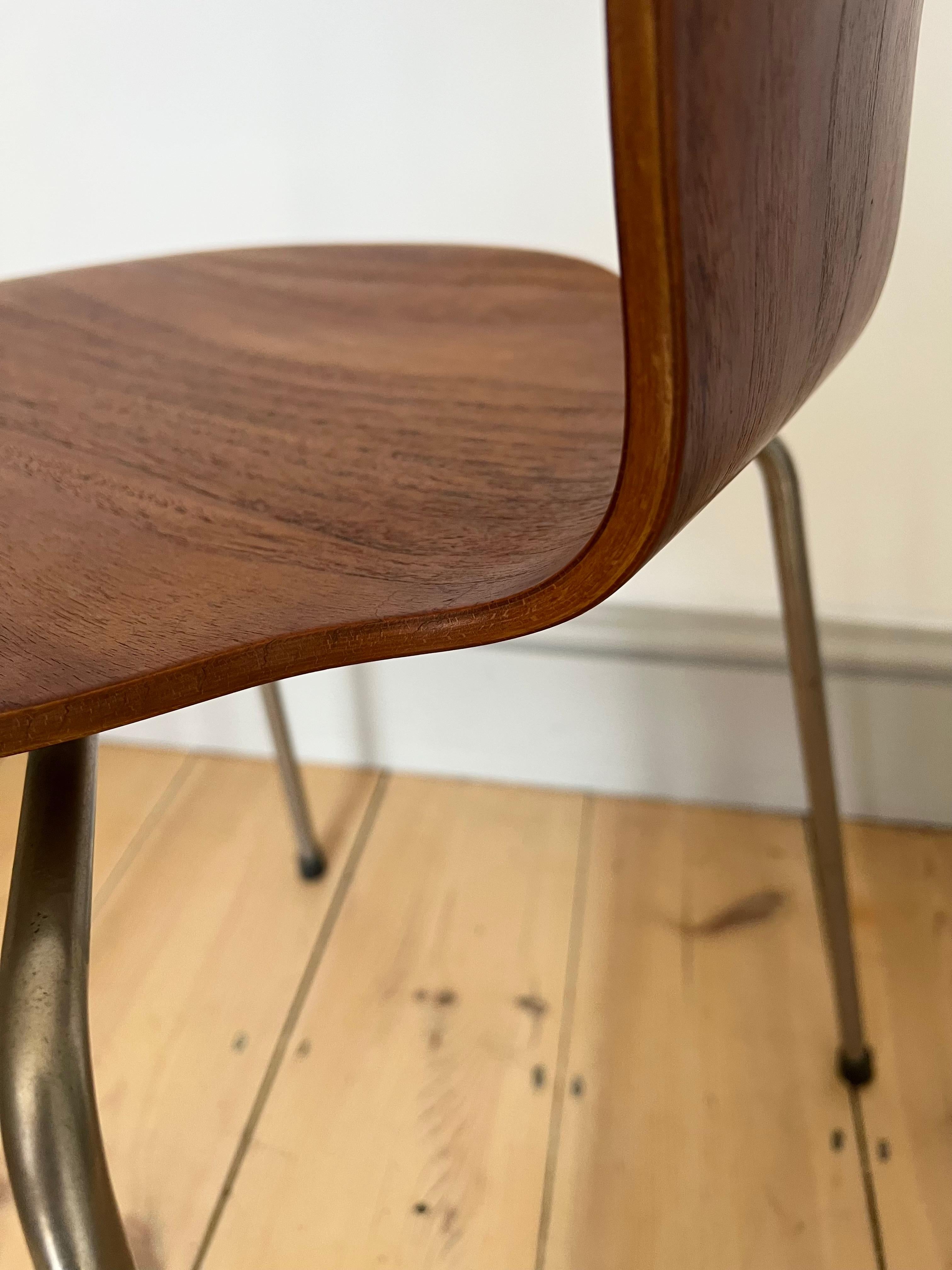 Original Vintage Danish 1960s Arne Jacobsen 3105 / Munkegaard / Mosquito Chair im Angebot 9