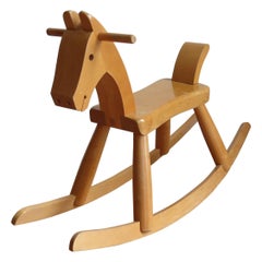 Original Vintage Danish Midcentury Kay Bojesen Wooden Rocking Horse