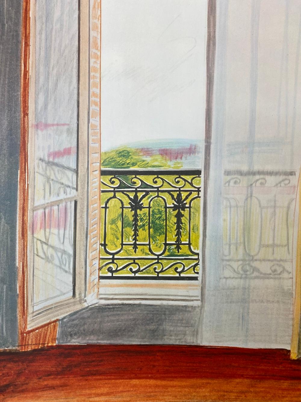 Affiche d'exposition vintage originale de David Hockney 