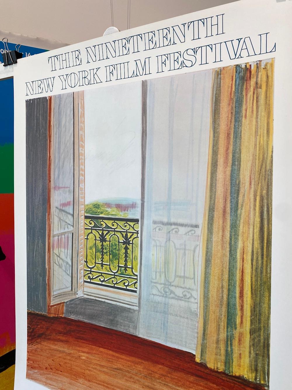 Inconnu Original Vintage David Hockney Exhibition Poster 'New York Film Festival', 1981 en vente