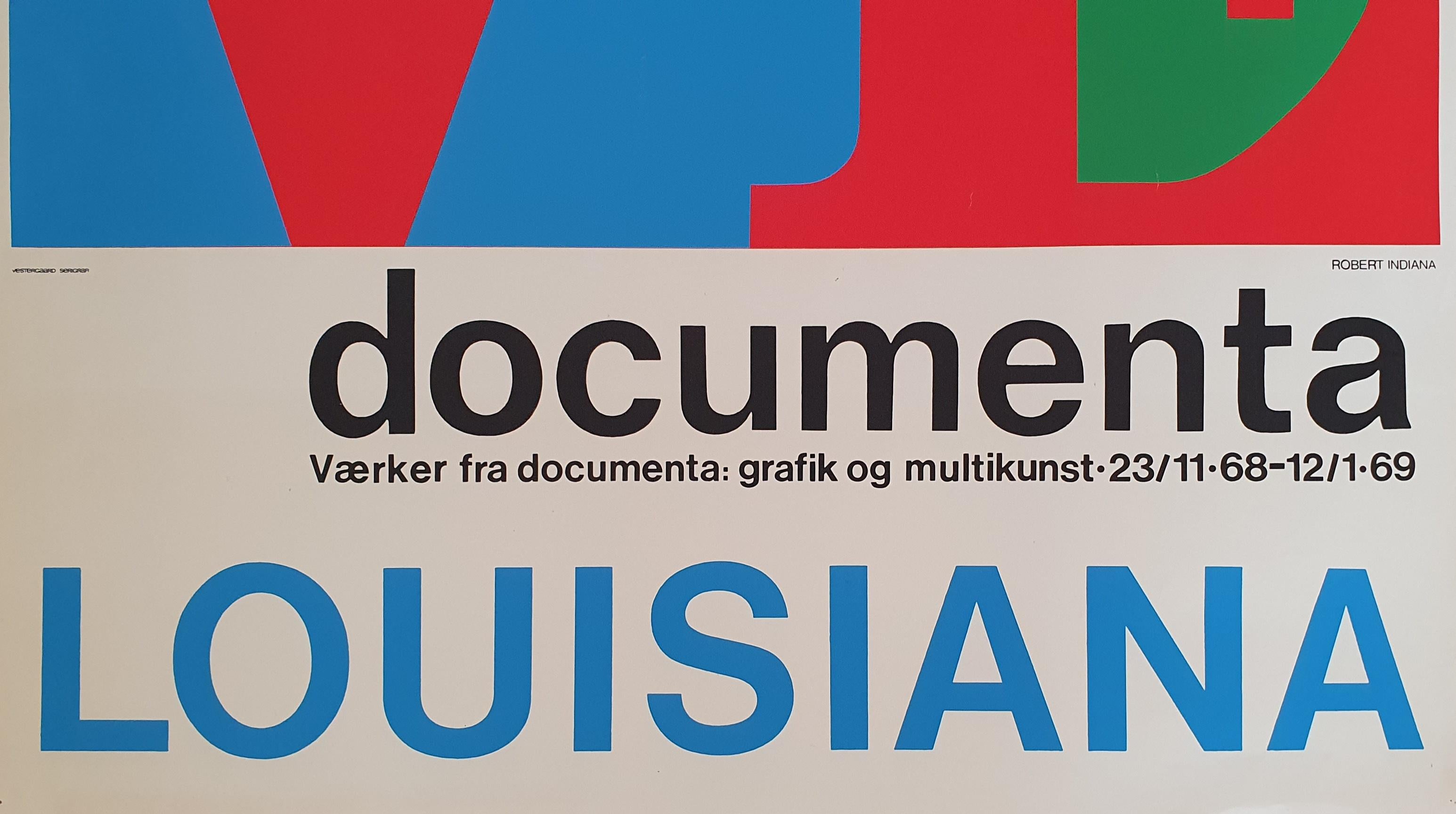Affiche vintage originale « Documenta » de Louisiane 1969 en vente 1