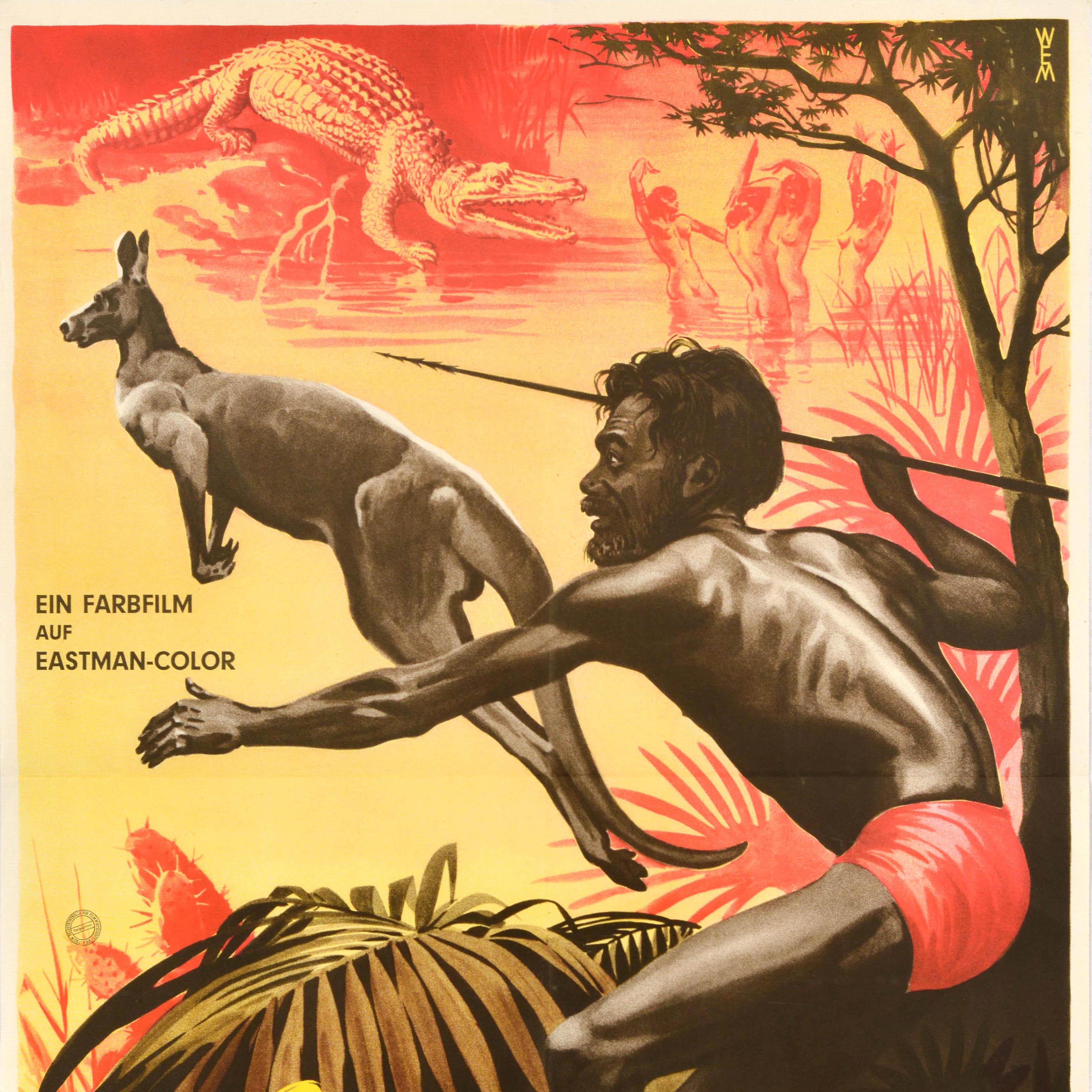 Original Vintage Dokumentar-Filmplakat, Australien, Armand Denis Expedition (Deutsch) im Angebot