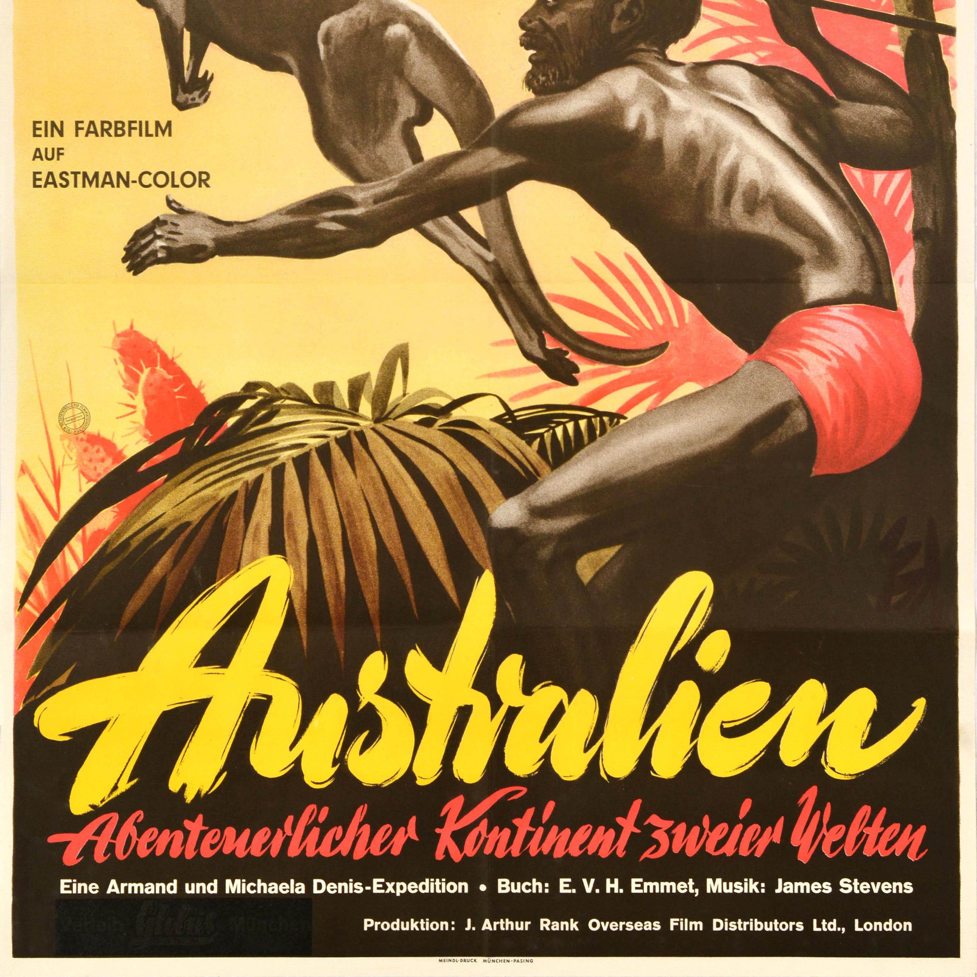 Original Vintage Dokumentar-Filmplakat, Australien, Armand Denis Expedition im Zustand „Gut“ im Angebot in London, GB