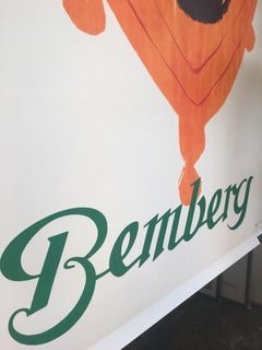 Original Vintage Double Sheet Poster, 'Bemberg Arredamento Cat' by Rene Gruau