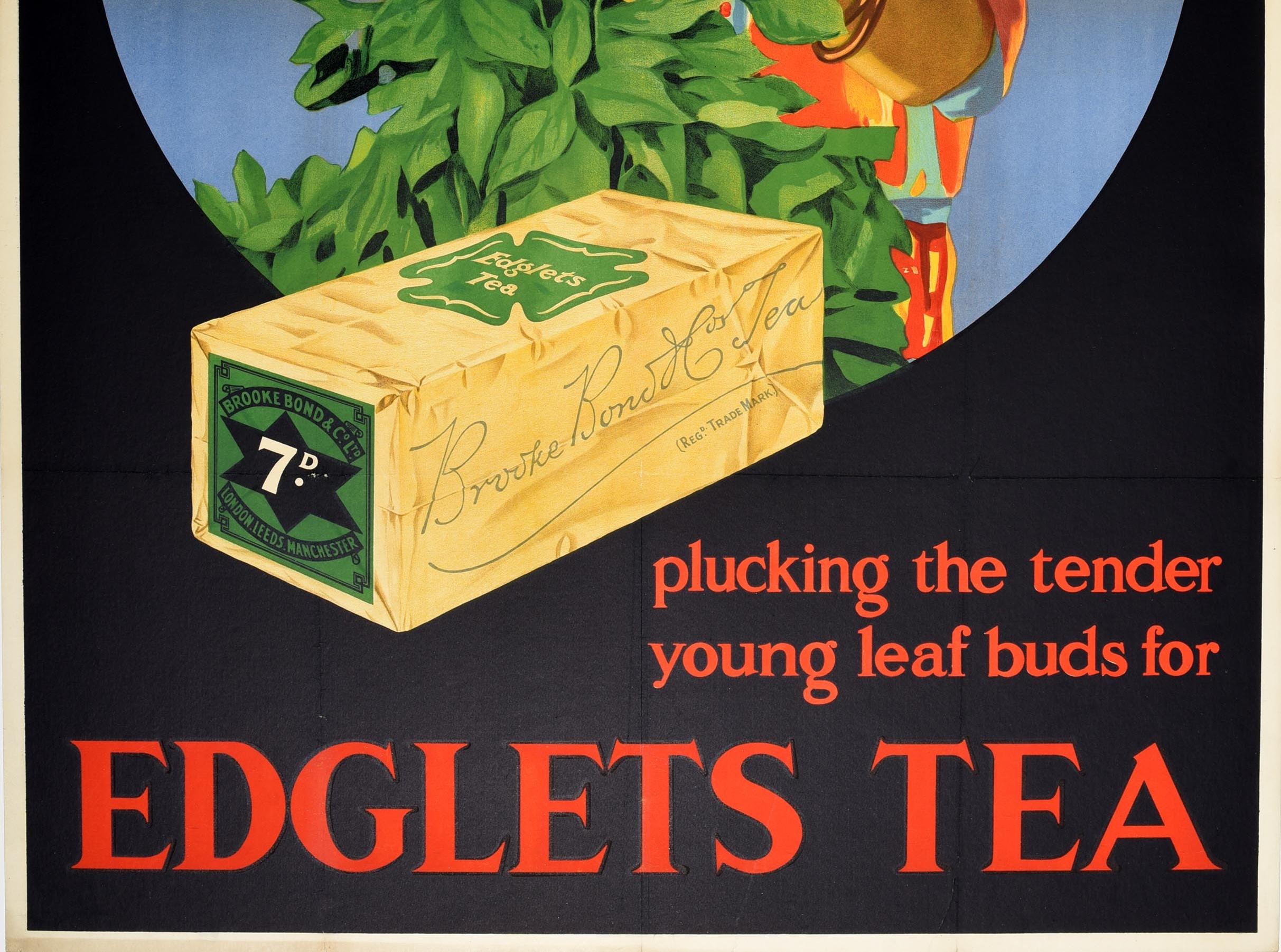 Original-Vintage-Werbeplakat Brooke Bond Edglets, Tee Spießer-Design im Zustand „Gut“ im Angebot in London, GB