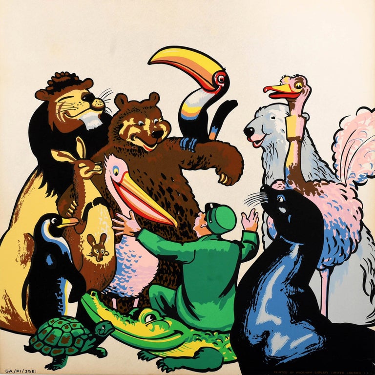 Boutons Publicitaires Anciens Guinness – Thème Animaux Du Zoo, Vintage, Lot D'occasion