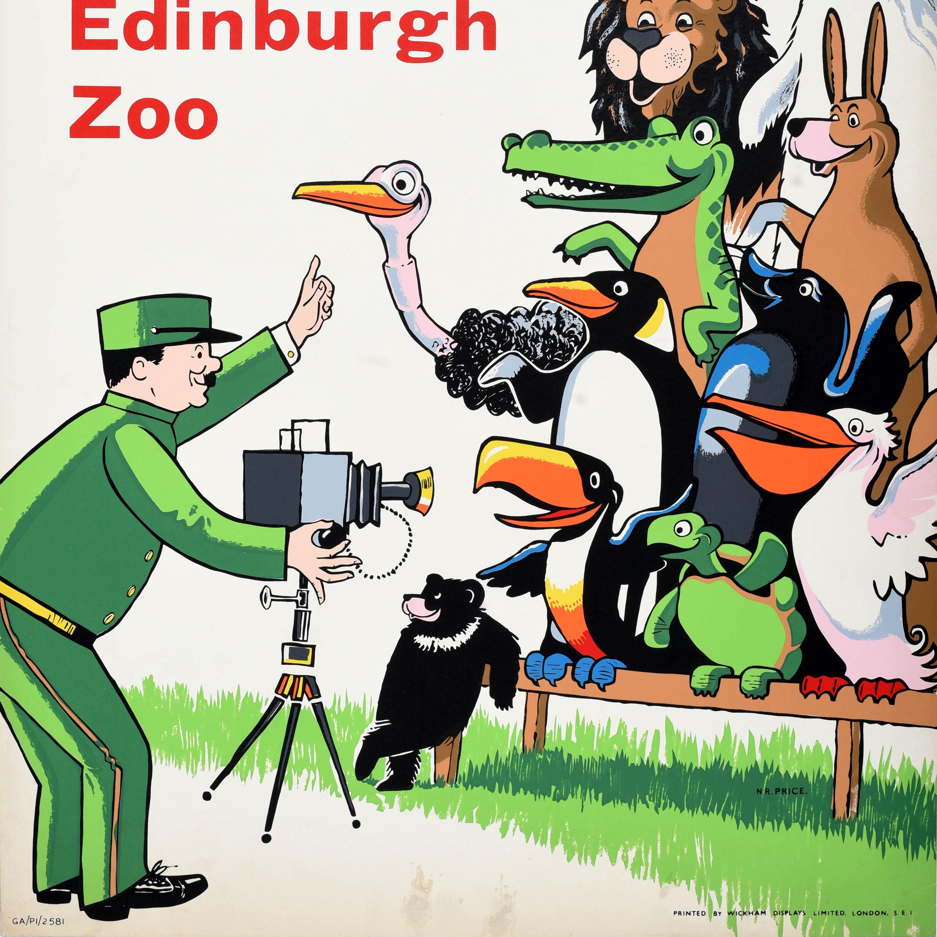 Original-Vintage-Werbeplakat Guinness Edinburgher Zoo-Tier, Vintage (Britisch) im Angebot