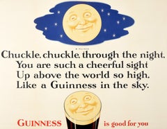 Original Vintage Drink Advertising Poster Guinness Is Good For You Lullaby Art