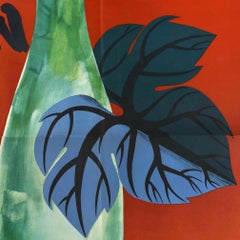 Original-Vintage-Werbeplakat Meinl-Blatt-Weinflasche/ Traubendesign