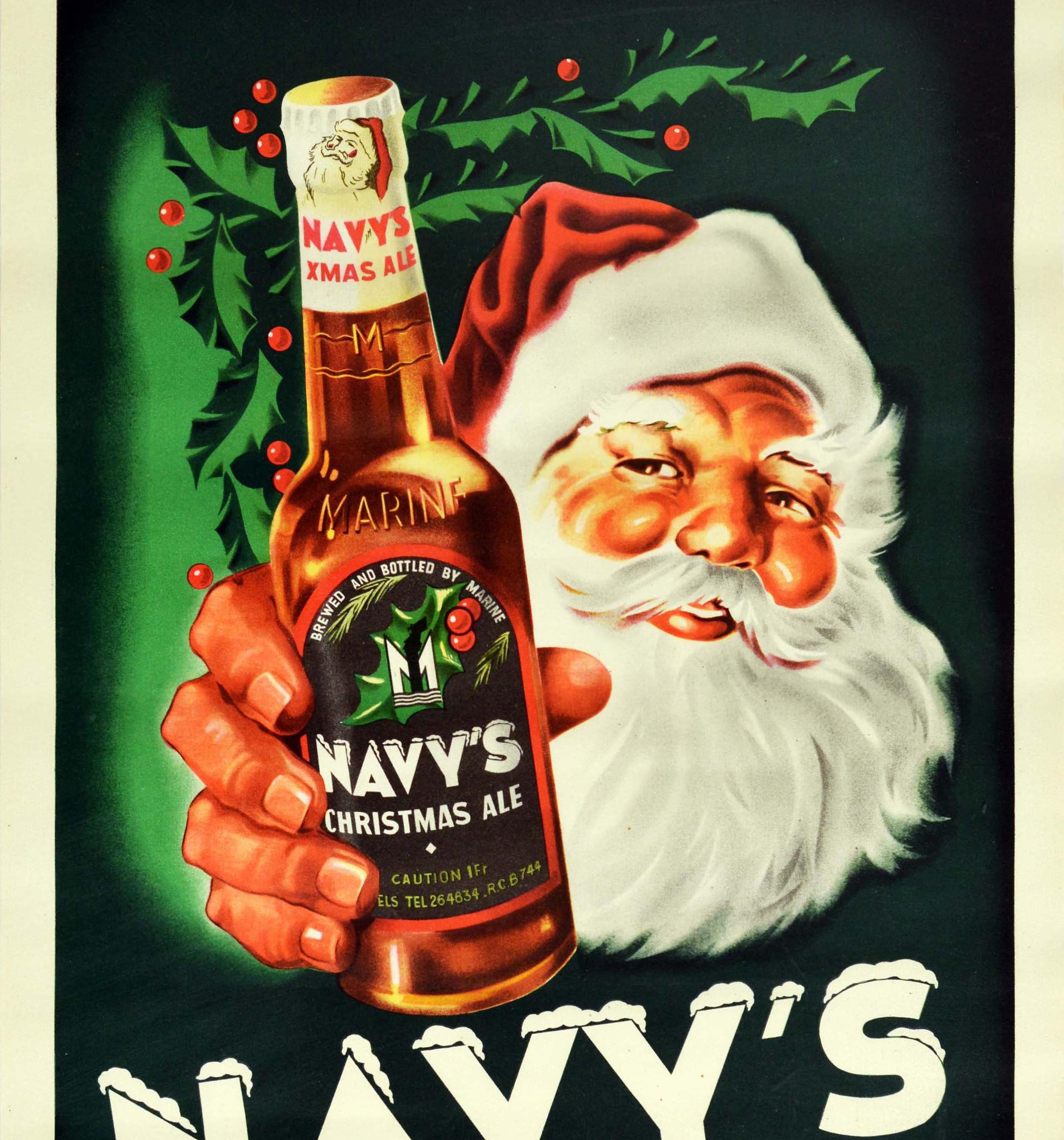 santa with a beer