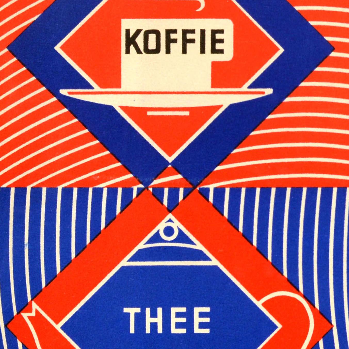 Original-Vintage-Werbeplakat für Getränke, Van Nelle, Kaffee, Tee, Süß, auf Lager im Zustand „Gut“ im Angebot in London, GB