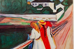 Original Vintage Edvard Munch Exhibition Poster, 1970s
