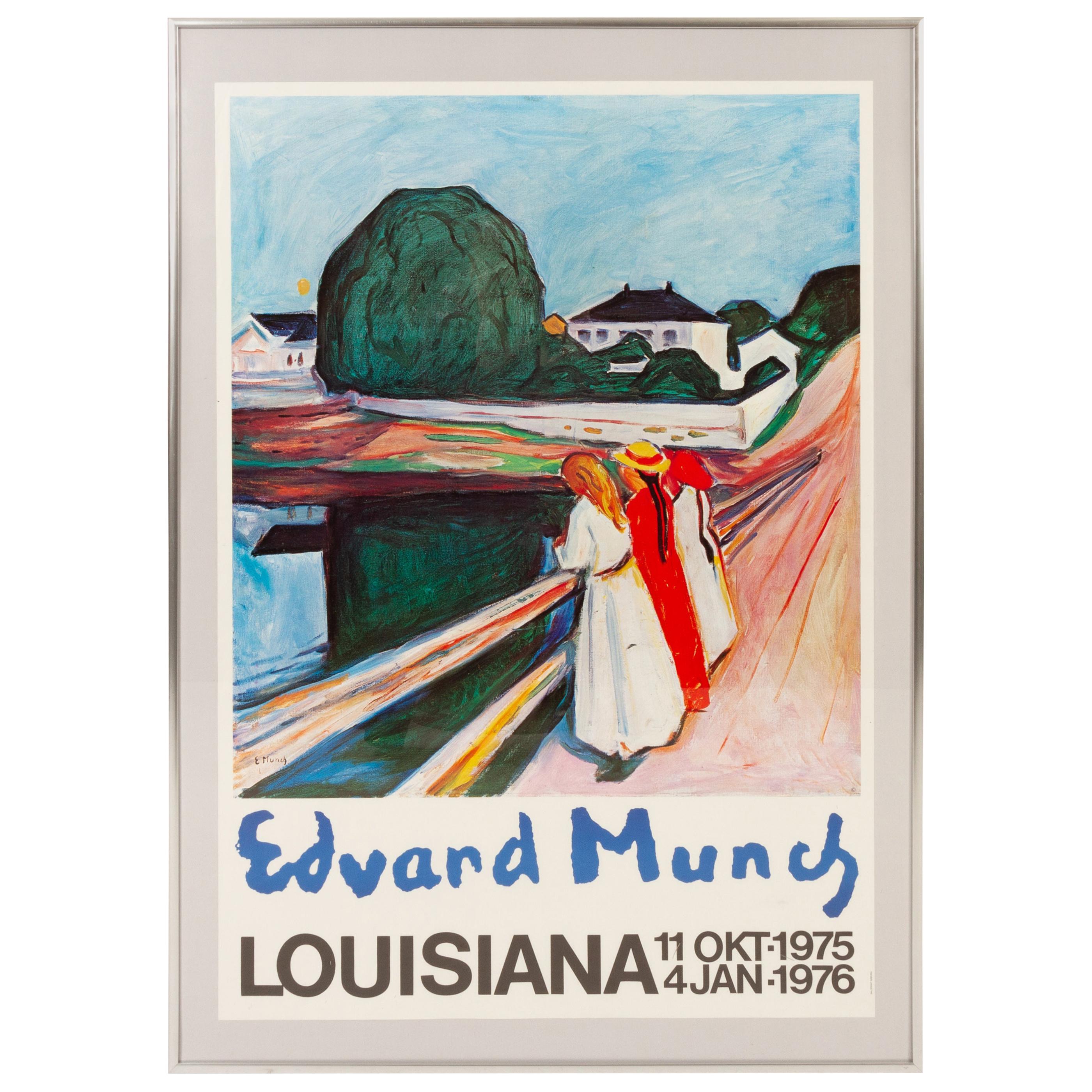 Original Vintage Edvard Munch Exhibition Poster, 1970s