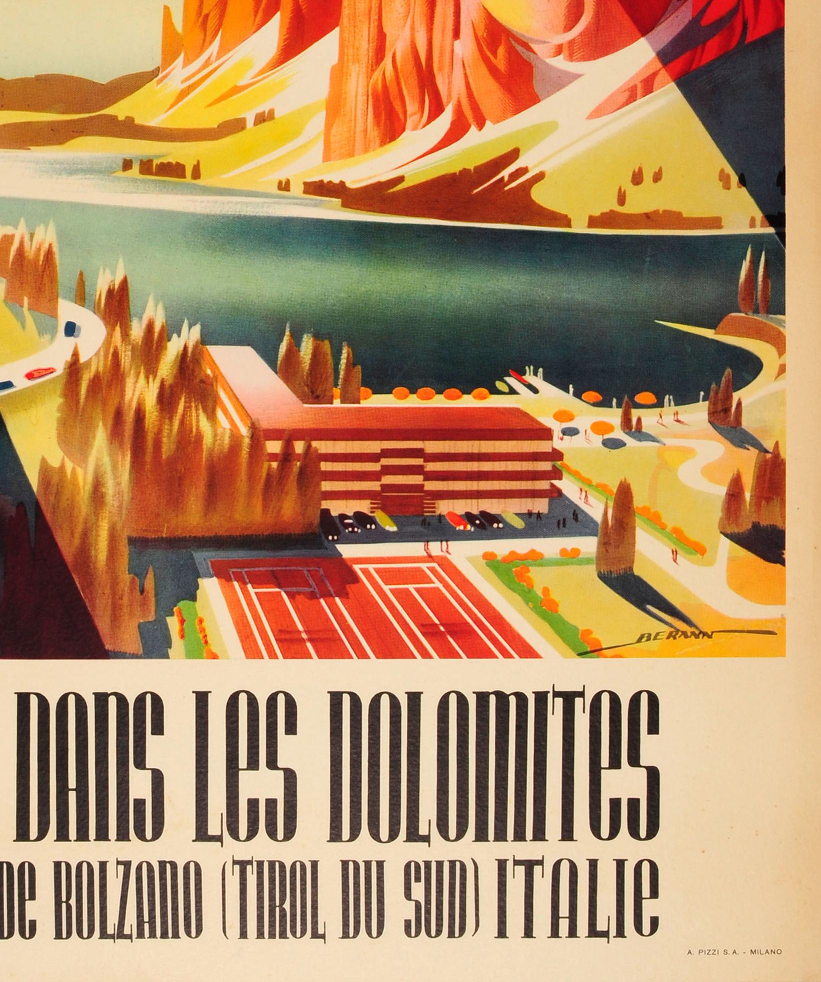 dolomites vintage poster