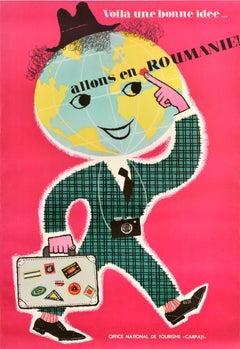 Original Vintage Europe Travel Poster Romania Carpati Balkans Good Idea Roumanie