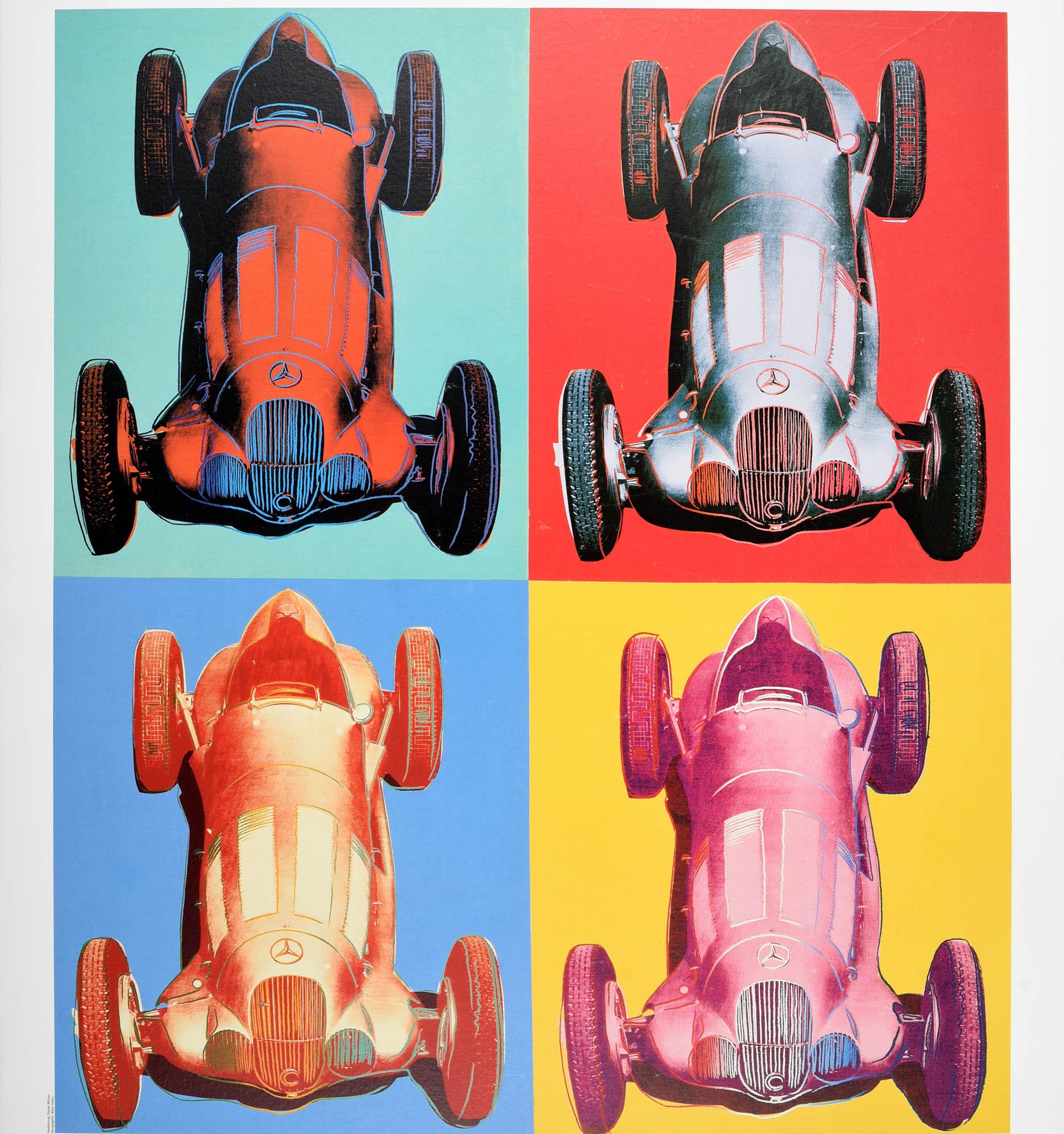 Affiche d'origine d'exposition vintage voitures Mercedes Benz, Série Pop Art d'Andy Warhol Bon état à London, GB