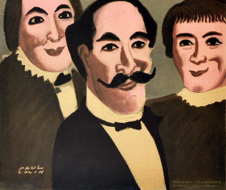 French Original Vintage Exhibition Poster Bal Des Arts Douanier Rousseau Naive Artist For Sale