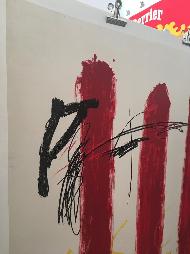 Original Vintage Exhibition Poster by Antoni Tapies 'Visca ...