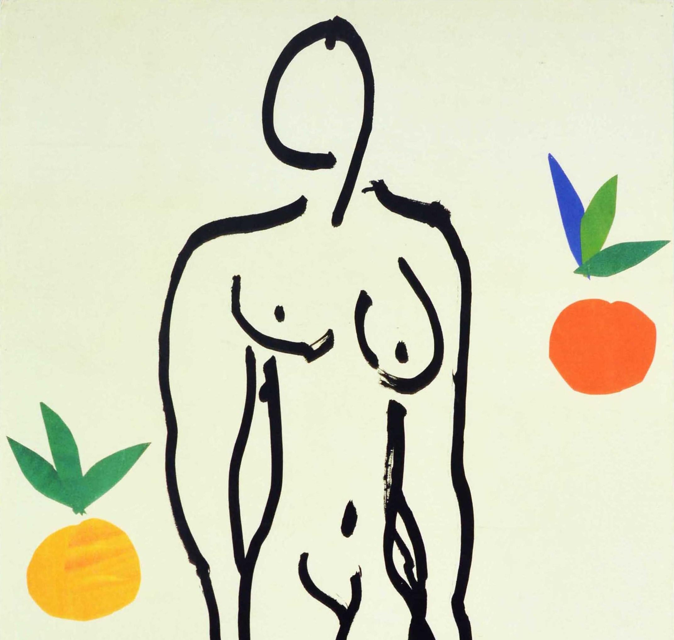 Original vintage art exhibition poster for The Ultimate Work from Cezanne to Dubuffet / L'oeuvre ultime de Cezanne a Dubuffet held at the Fondation Maeght foundation from 4 July to 4 October 1989, featuring a 1951 artwork of Nude With Oranges by the