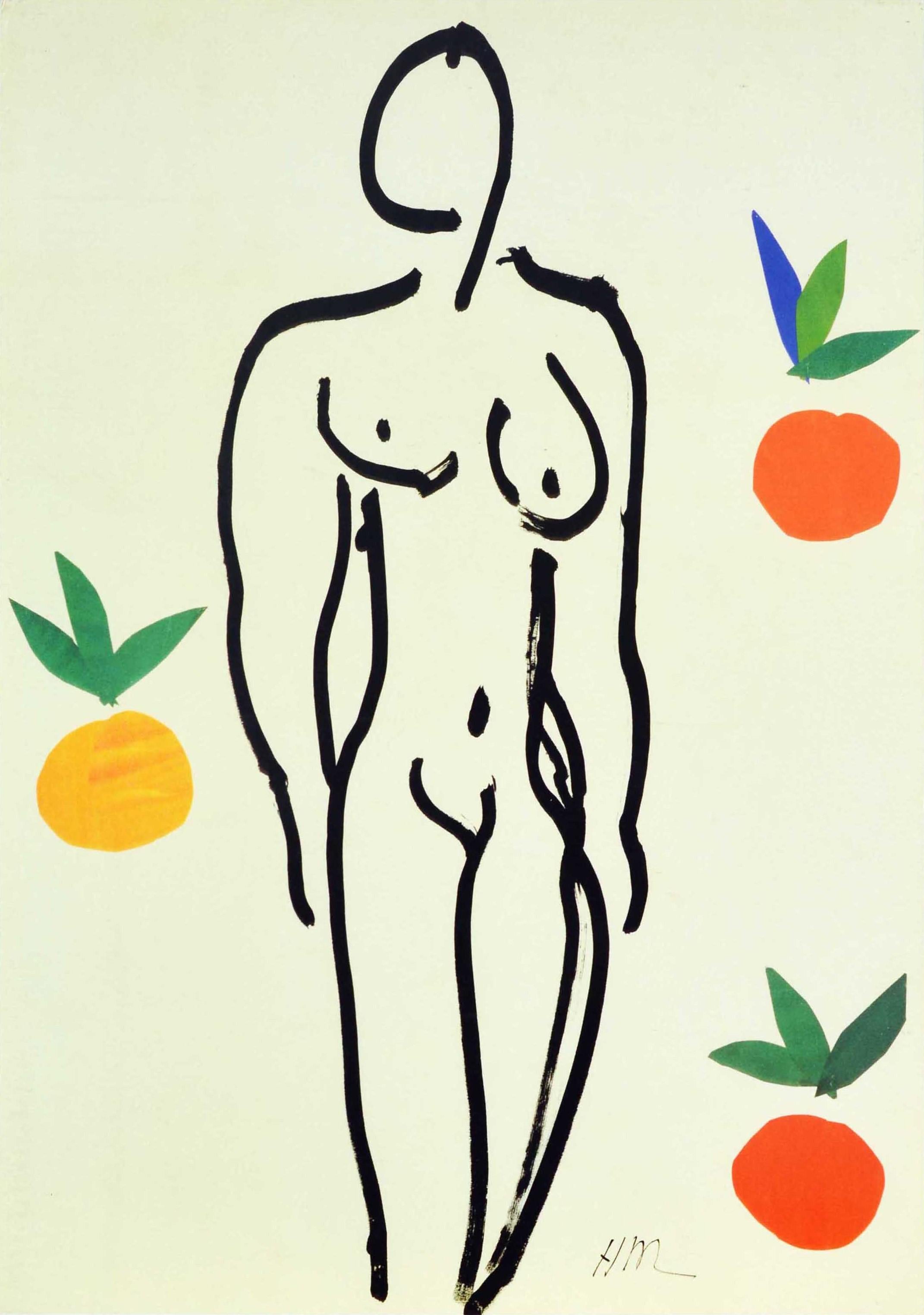 Original Vintage Exhibition Poster Cezanne To Dubuffet Nude With Oranges Matisse In Good Condition In London, GB